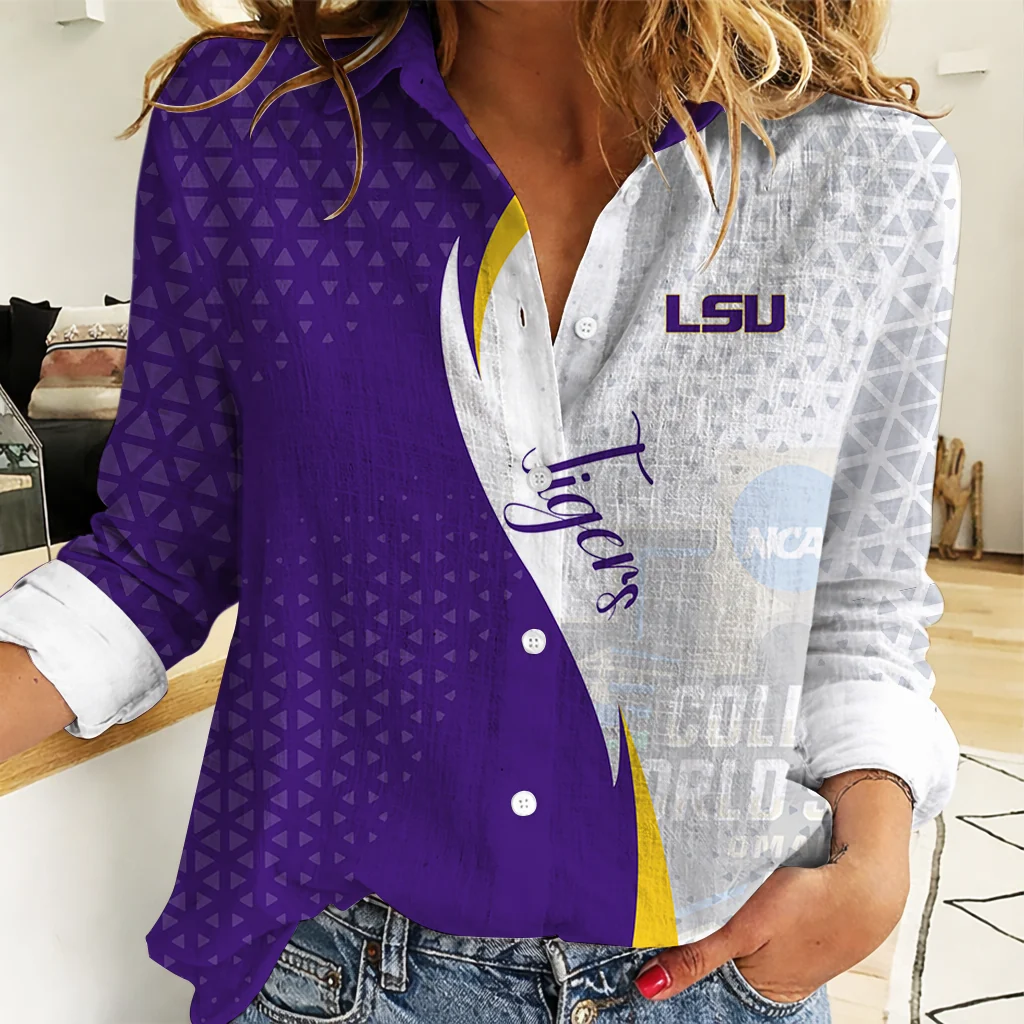Limited Edition – Customized NCAA Lsu Tigers Women Casual Shirt For Fan
