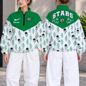 Limited Edition – Customized NHL Dallas Stars V-Neck Zipper Sweatshirt Jacket