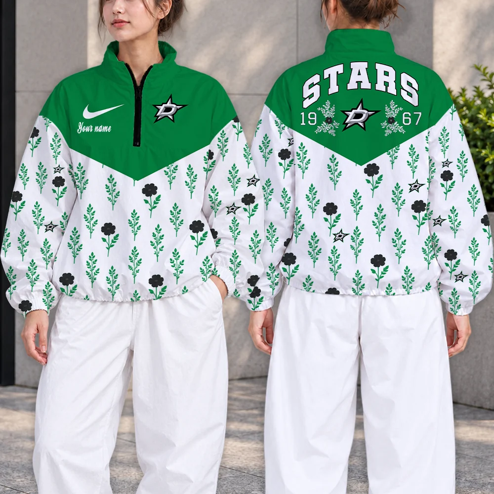 Limited Edition – Customized NHL Dallas Stars V-Neck Zipper Sweatshirt Jacket