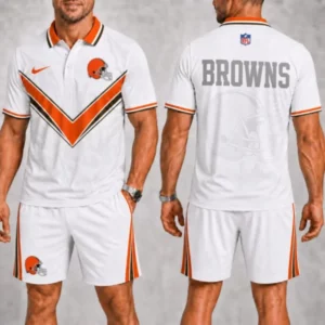 Limited Edition – Customized NFL Cleveland Browns Polo Shirt & Short Pants