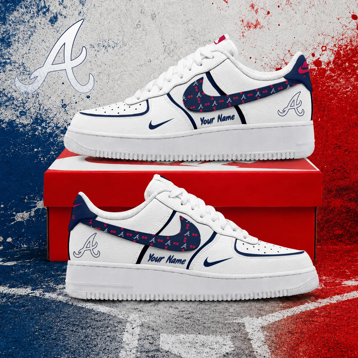 Limited Edition – Customized MLB Atlanta Braves Af1 Shoes