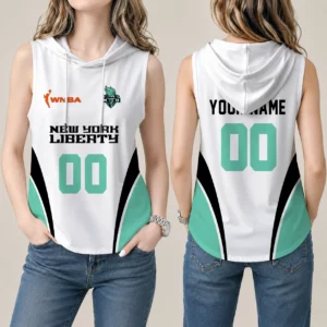 Limited Edition – Customized WNBA New York Liberty Women’s Sleeveless Hooded Pocket Tank Top