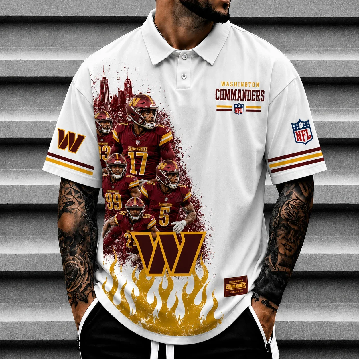 Limited Edition – Customized NFL Washington Commanders Polo Shirt