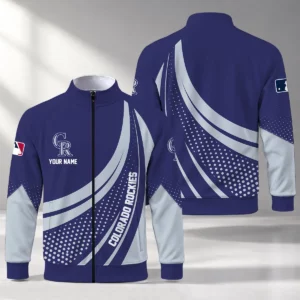Limited Edition – Customized MLB Colorado Rockies Stand Collar Jacket