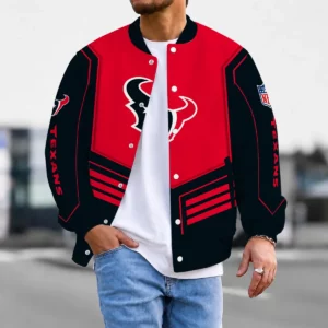Limited Edition – Customized NFL Houston Texans Satin Varsity & Baseball Jacket