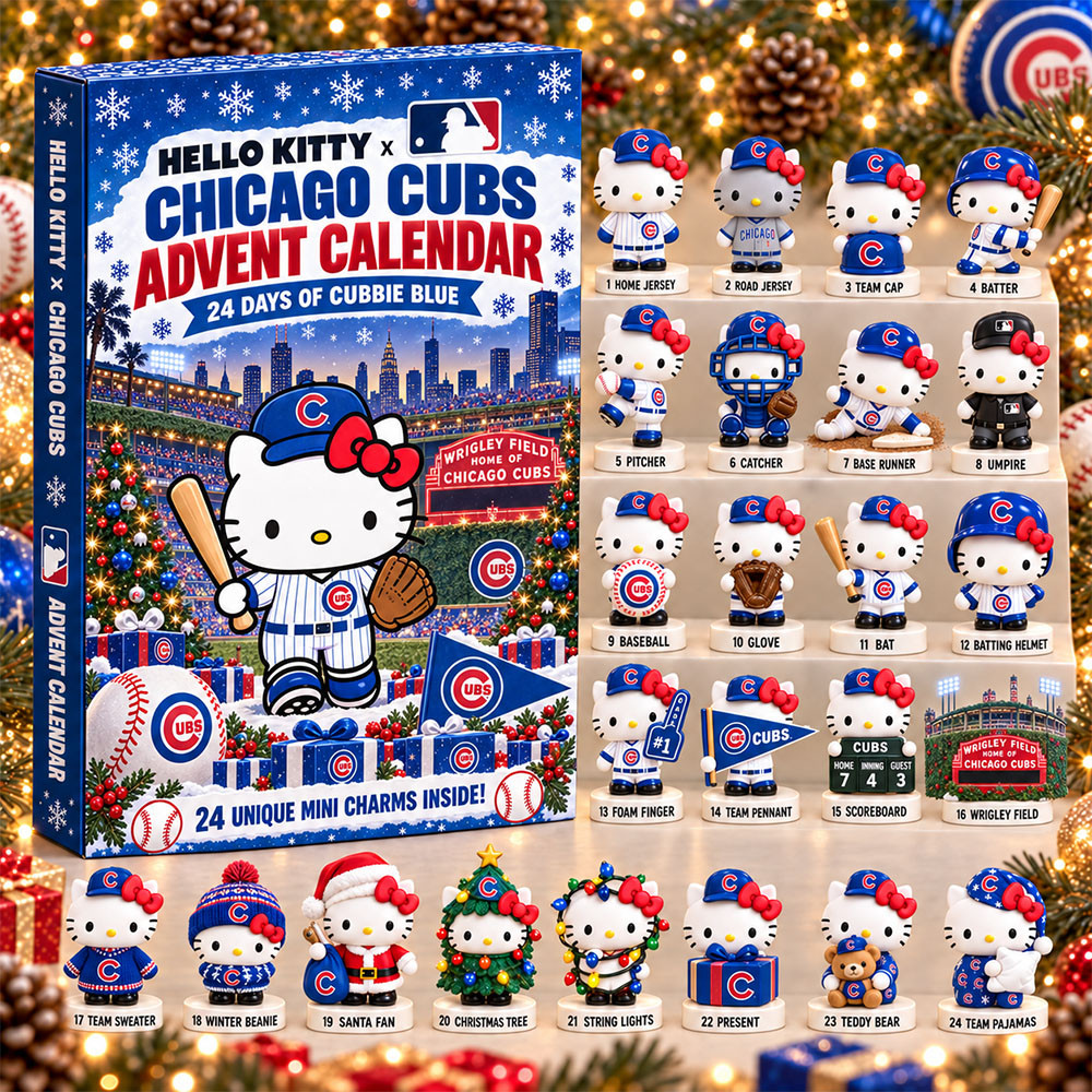 Hello Kitty x Chicago Cubs 2026 Christmas Advent Calendar Cubs Christmas Calendar