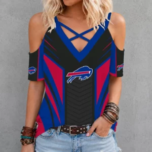 Limited Edition – Customized NFL Buffalo Bills Criss Cross V-Neck Top