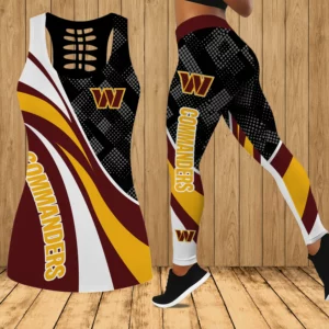 Limited Edition – Customized NFL Washington Commanders Hollow Tank Top & Leggings Set