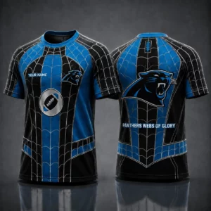 Limited Edition – Customized NFL Carolina Panthers x Spider Unisex T-Shirt