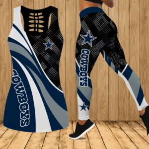 Limited Edition – Customized NFL Dallas Cowboys Hollow Tank Top & Leggings Set