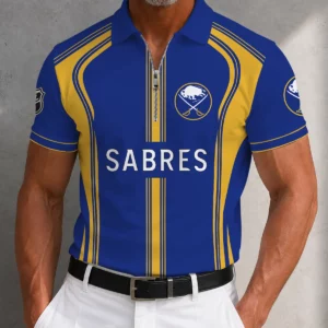 Limited Edition – Customized NHL Buffalo Sabres Zipper Polo Shirt