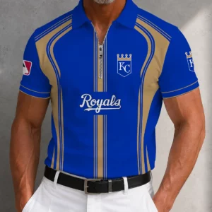 Limited Edition – Customized MLB Kansas City Royals Zip Polo Shirt