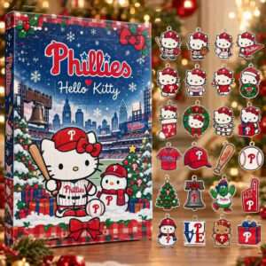 Hello Kitty x Philadelphia Phillies Advent Calendar 24 Days Christmas Countdown Fans Gift