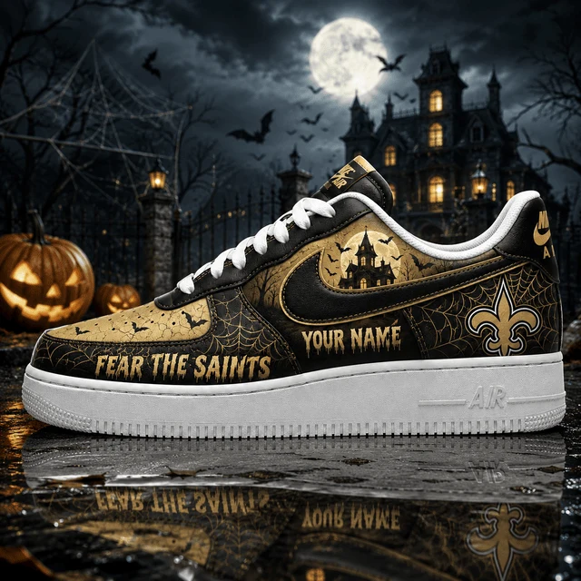 Limited Edition – Customized NFL New Orleans Saints Halloween Air force 1 Shoes