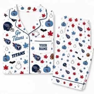 Limited Edition – Customized NFL Tennessee Titans Halloween Long Pajamas Set