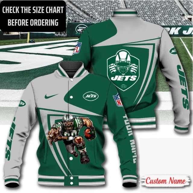 Limited Edition – Customized NFL New York Jets Satin Varsity & Baseball Jacket