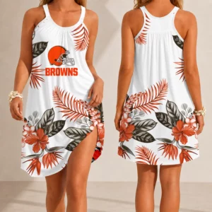 Limited Edition – Customized NFL Cleveland Khakis Camisole Dress