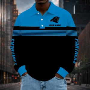 Limited Edition – Customized NFL Carolina Panthers Long Sleeve Polo Shirt