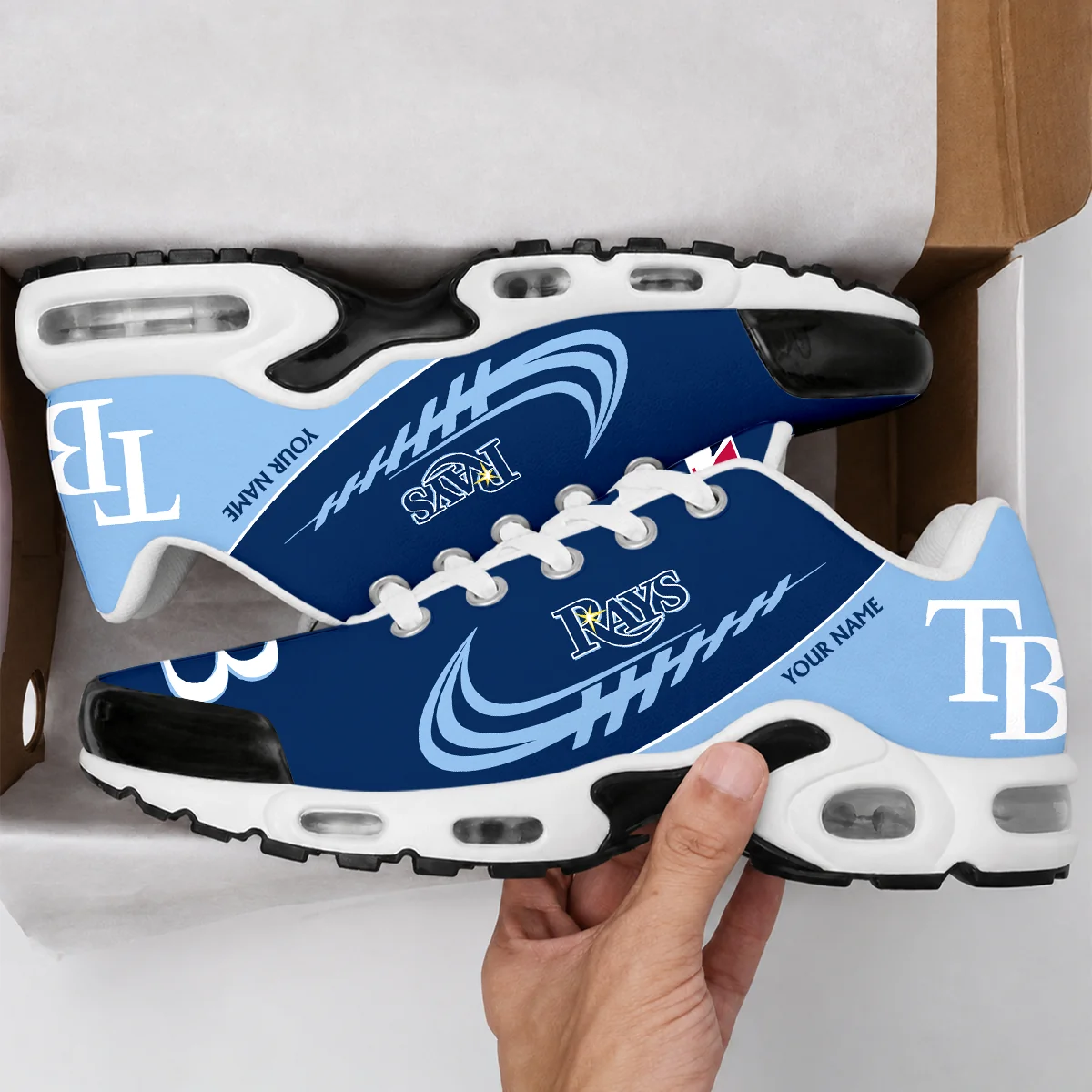 Limited Edition – Customized MLB Tampa Bay Rays Air Max Plus Sneakers