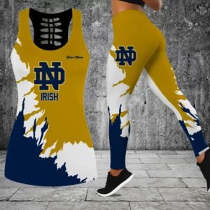 Limited Edition – Customized NCAA Notre Dame Fighting Irish Hollow Tank Top & Leggings Set