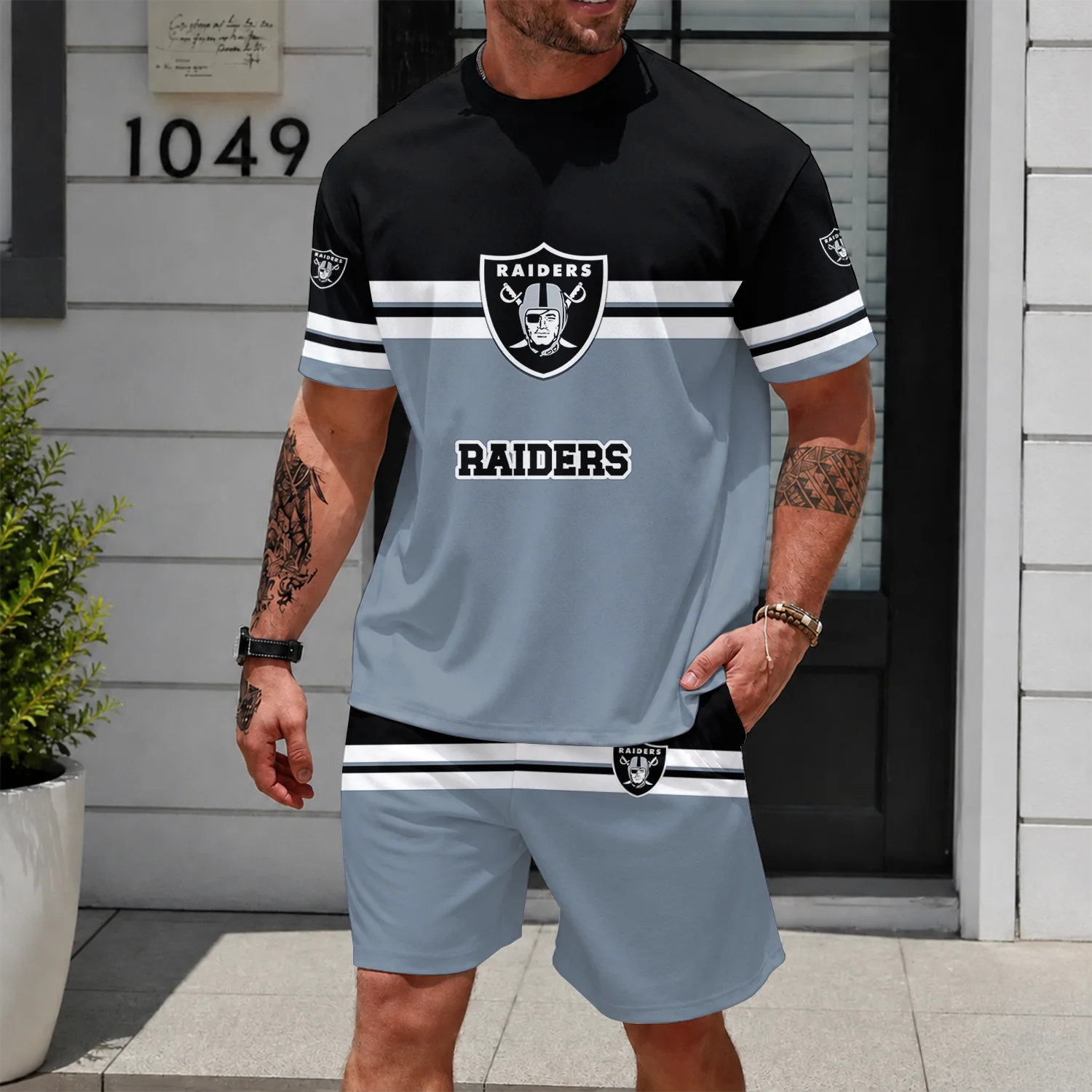 Limited Edition -customized NFL Las Vegas Raiders Unisex T-Shirt & Shorts Set