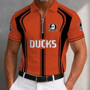 Limited Edition – Customized NHL Anaheim Ducks Zipper Polo Shirt
