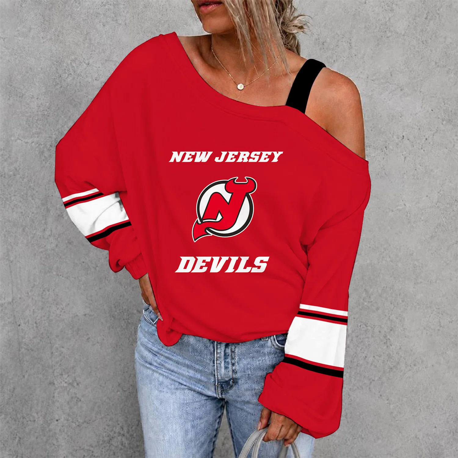 Limited Edition – Customized NHL New Jersey Devils Drop Shoulder Sweatshirt