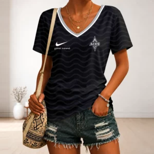 Limited Edition – Customized WNBA Las Vegas Aces V-Neck Female Shirt