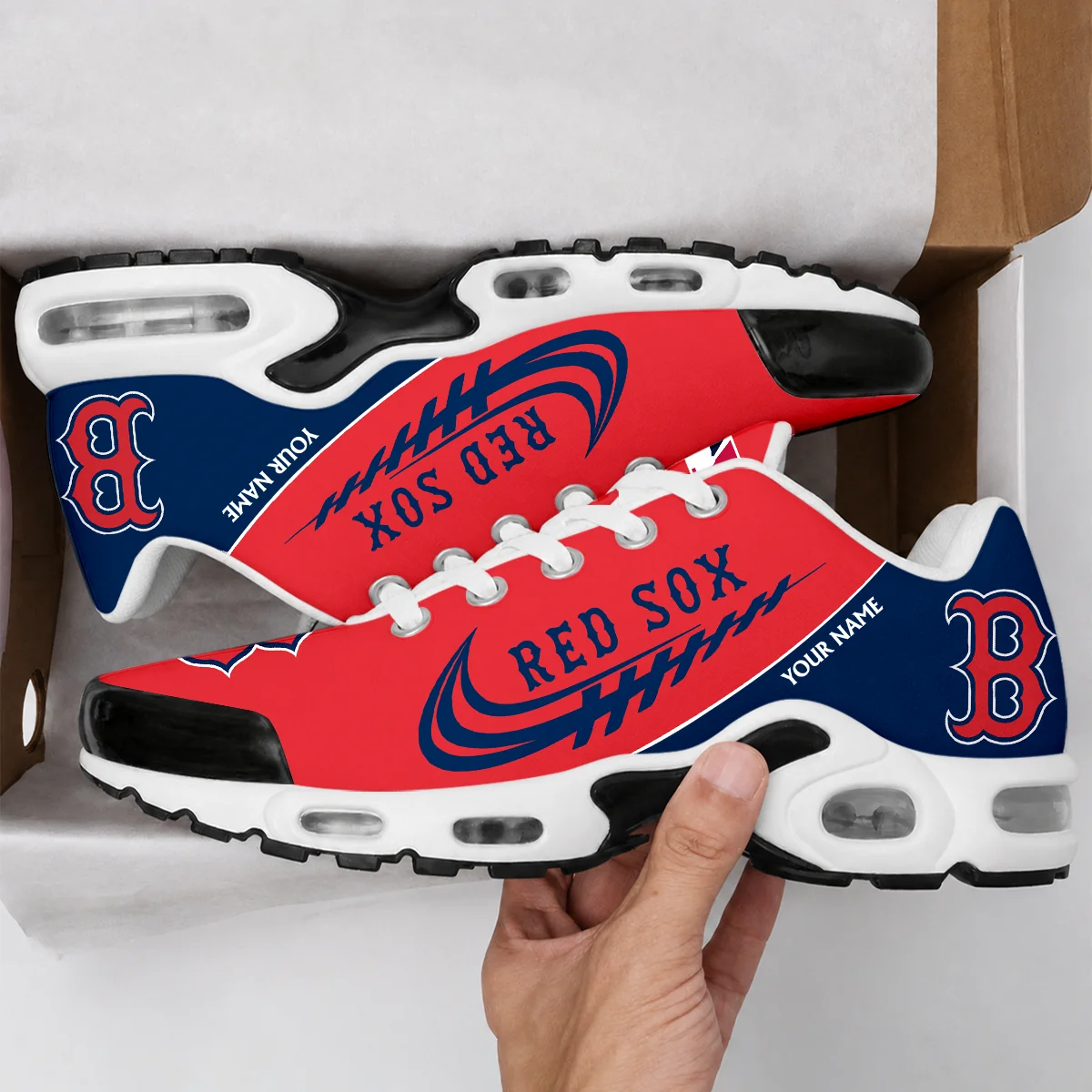 Limited Edition – Customized MLB Boston Red Sox Air Max Plus Sneakers