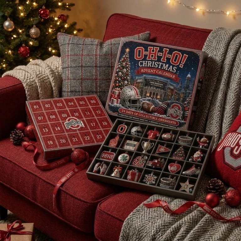 Ohio State Buckeyes Christmas 2026 Advent Calendar 24 Day Christmas Countdown Husband Gift