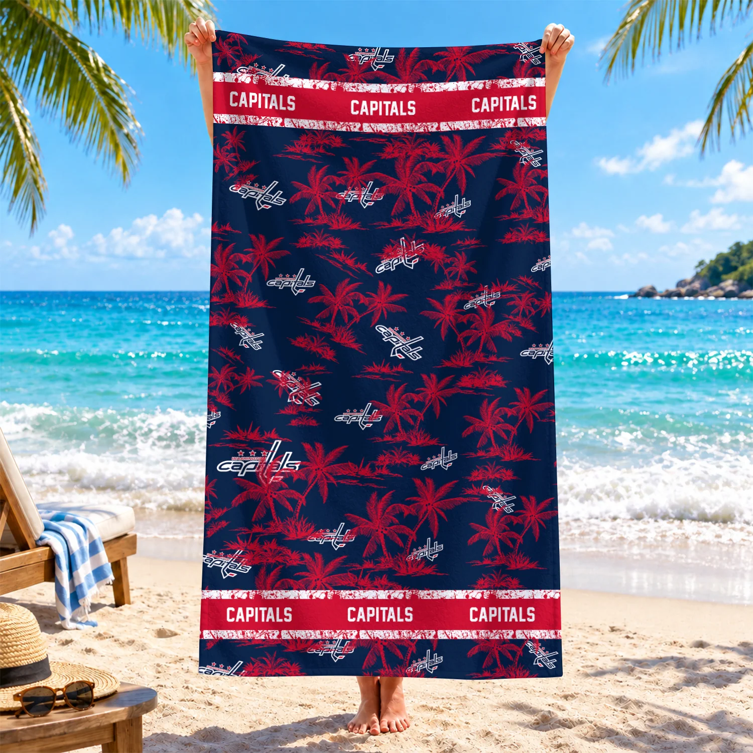 Limited Edition – Customized NHL Washington Capitals Beach Towel