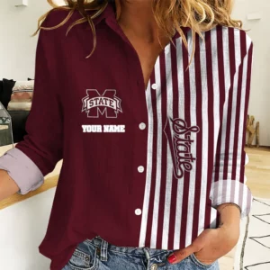 Limited Edition – Customized NCAA Mississippi State Bulldogs Women Casual Shirt For Fan