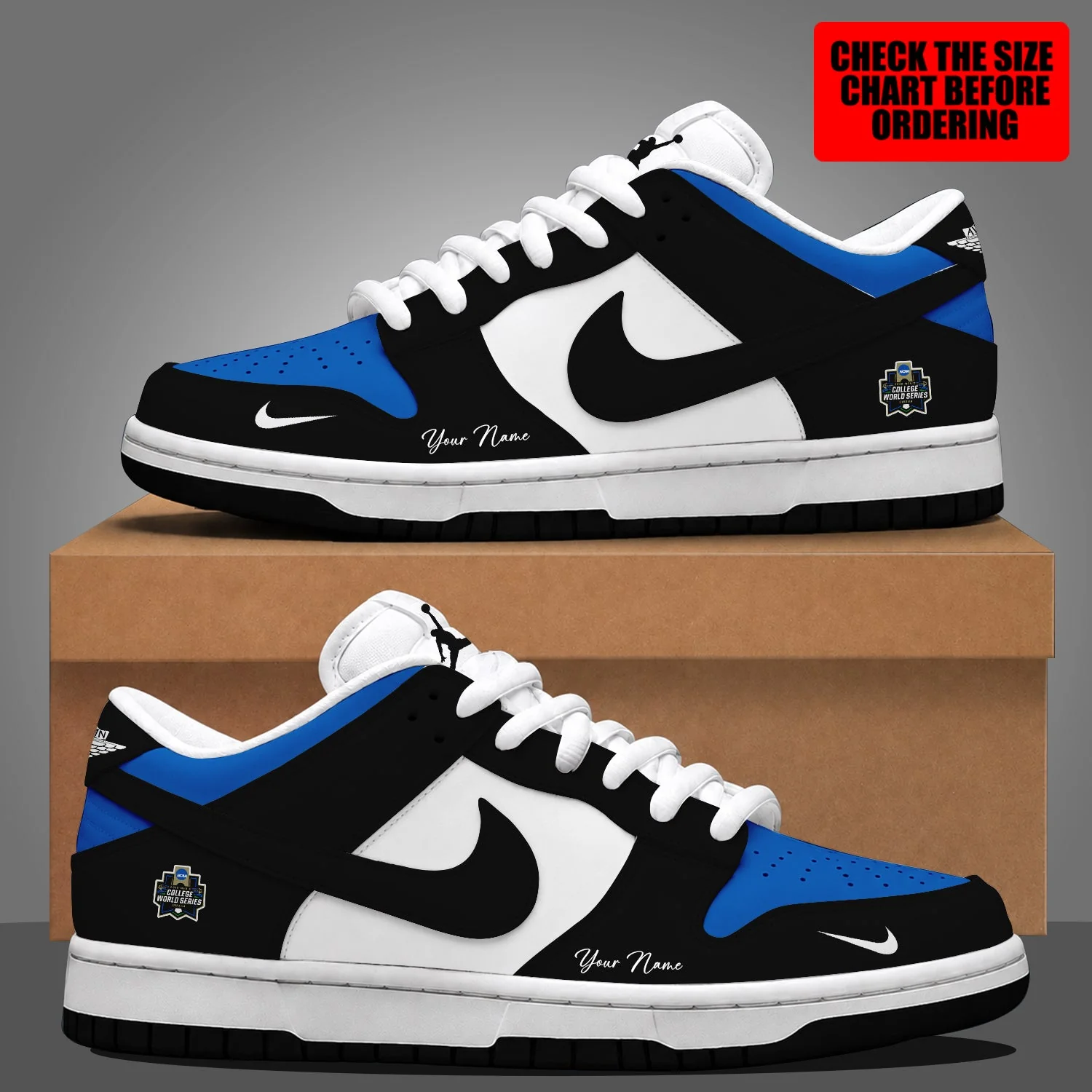 Limited Edition – Customized NCAA College World Series Dunk Low Shoes