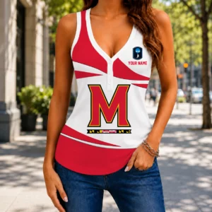 Limited Edition – Customized NCAA Maryland Terrapins Women’s V-Neck Tank Top