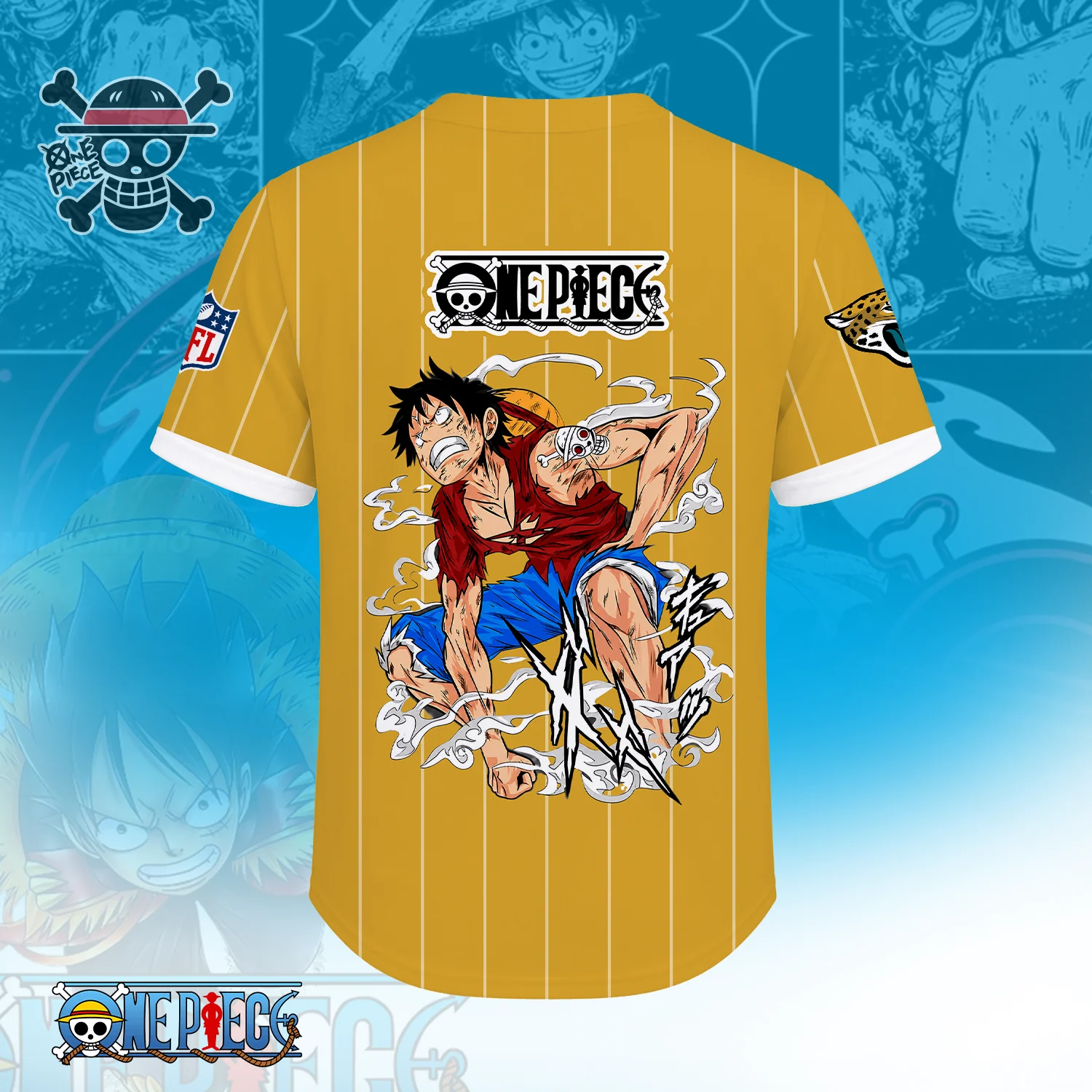 Limited Edition – Customized NFL Jacksonville Jaguars Baseball Jersey - Image 2