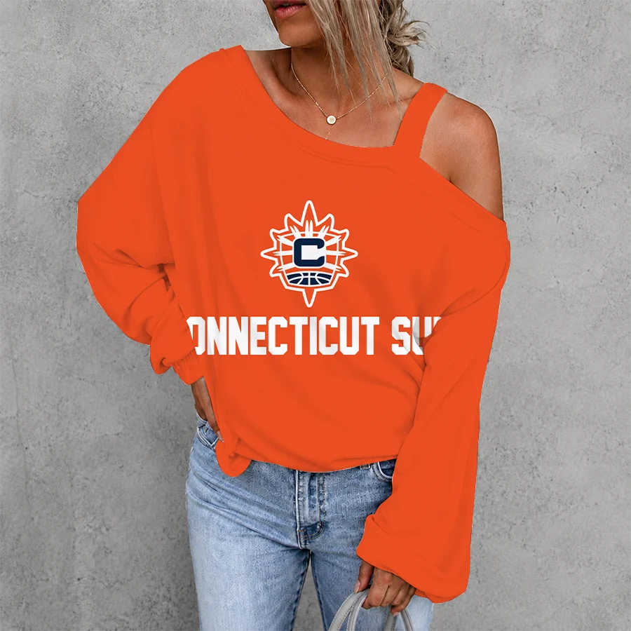 Limited Edition – Customized WNBA Connecticut Sun Women’s Off-Shoulder Long Sleeve Shirt