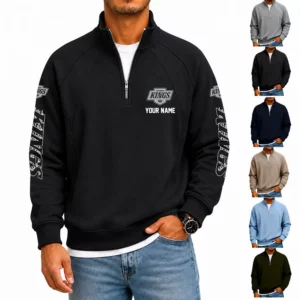 Limited Edition – Customized NHL Los Angeles Kings Men’s Quarter Zip Pullover