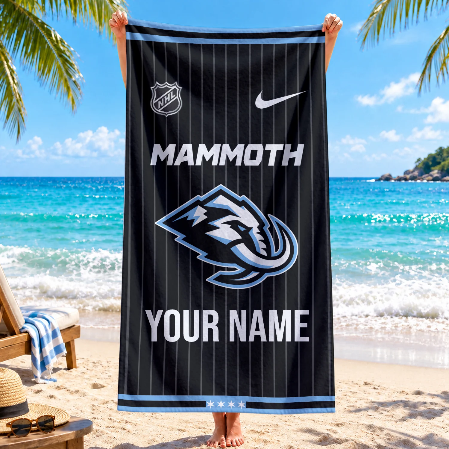 Limited Edition – Customized NHL Utah Mammoth Beach Towel
