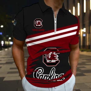 Limited Edition – Customized NCAA South Carolina Gamecocks Zip Polo Shirt