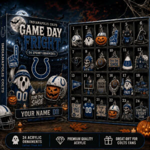 Personalized Halloween Advent Calendar 2026 24 Day Indianapolis Colts Merch Countdown Fan Gift