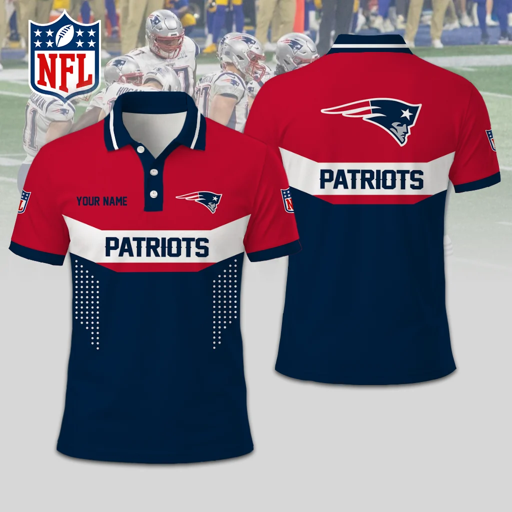 Limited Edition – Customized NFL New England Patriots Polo Shirt