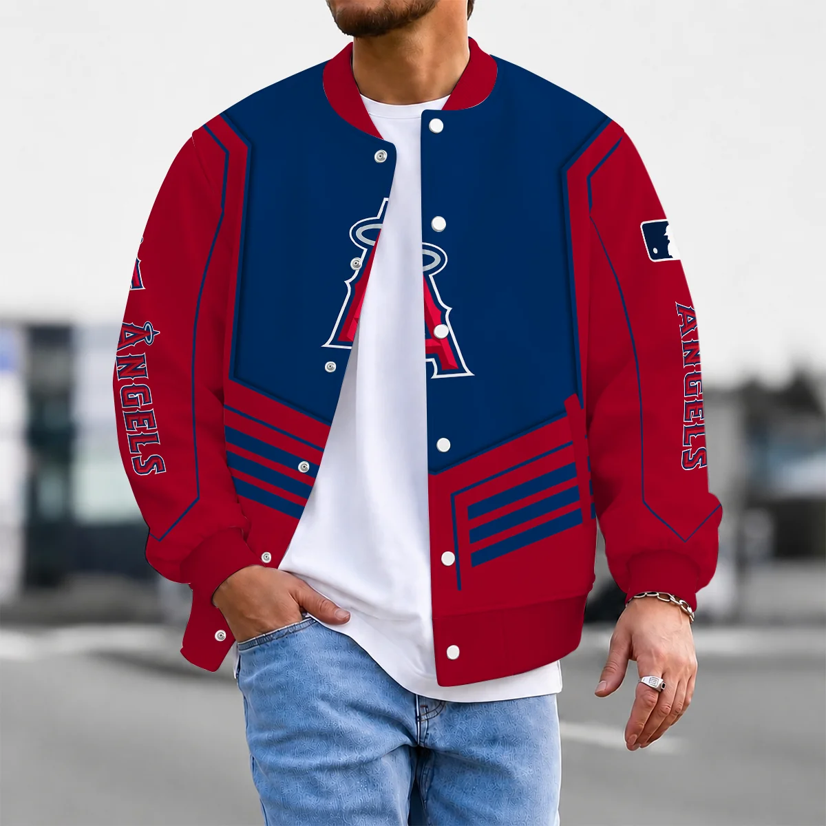 Limited Edition – Customized MLB Los Angeles Angels Satin Varsity & Baseball Jacket