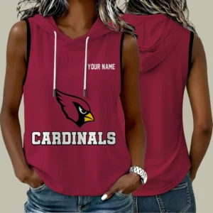 Limited Edition – Customized NFL Arizona Cardinals Women’s Sleeveless Hooded Pocket Tank Top