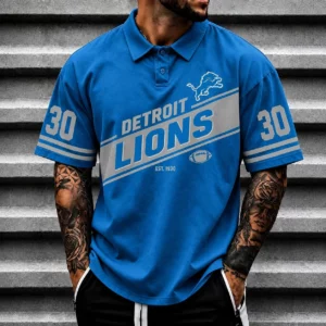 Limited Edition – Customized NFL Detroit Lions Polo Shirt