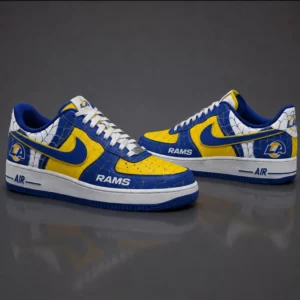 Limited Edition – Customized NFL Los Angeles Rams X Spider Air force 1 Shoes