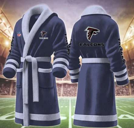 Limited Edition – Customized NFL Atlanta Falcons Multicolor Fleece Bathrobe - Image 5