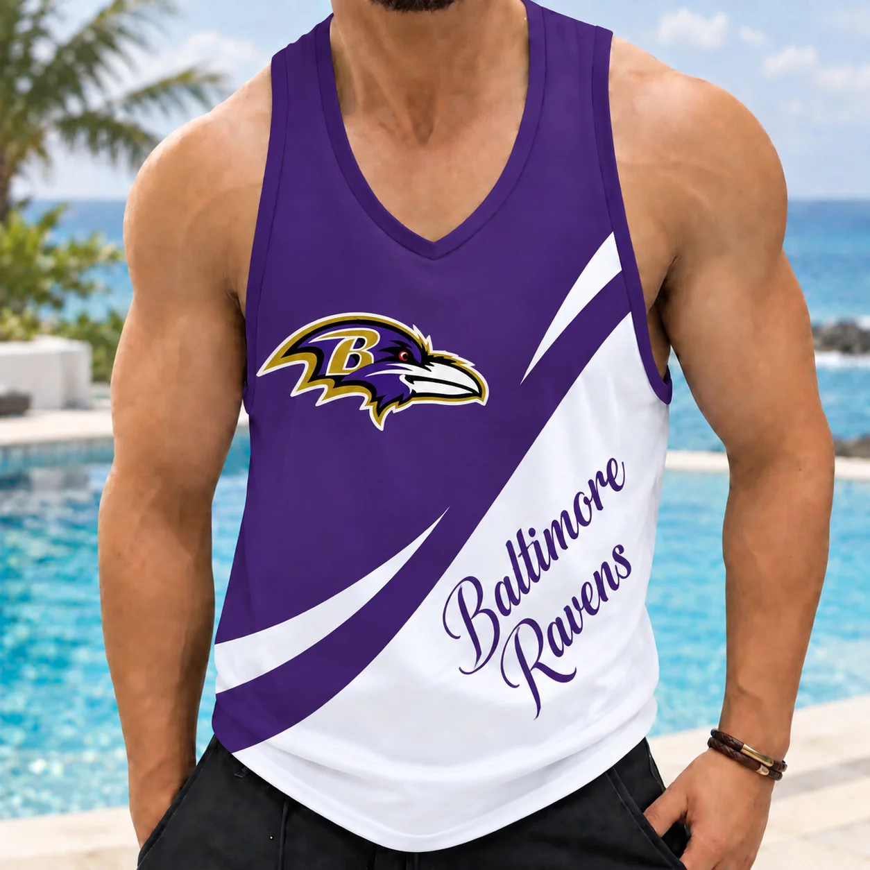 Limited Edition – Customized NFL Baltimore Ravens Men’s Tank Top