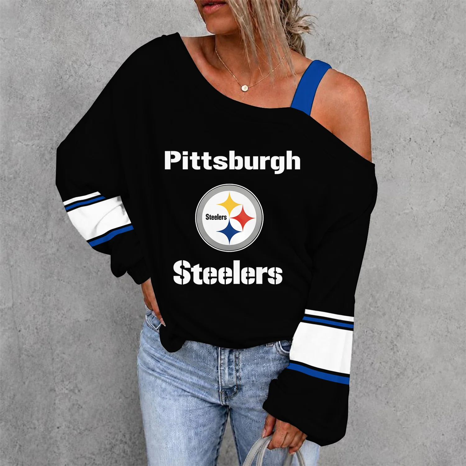 Limited Edition – Customized NFL Pittsburgh Steelers Drop Shoulder Sweatshirt
