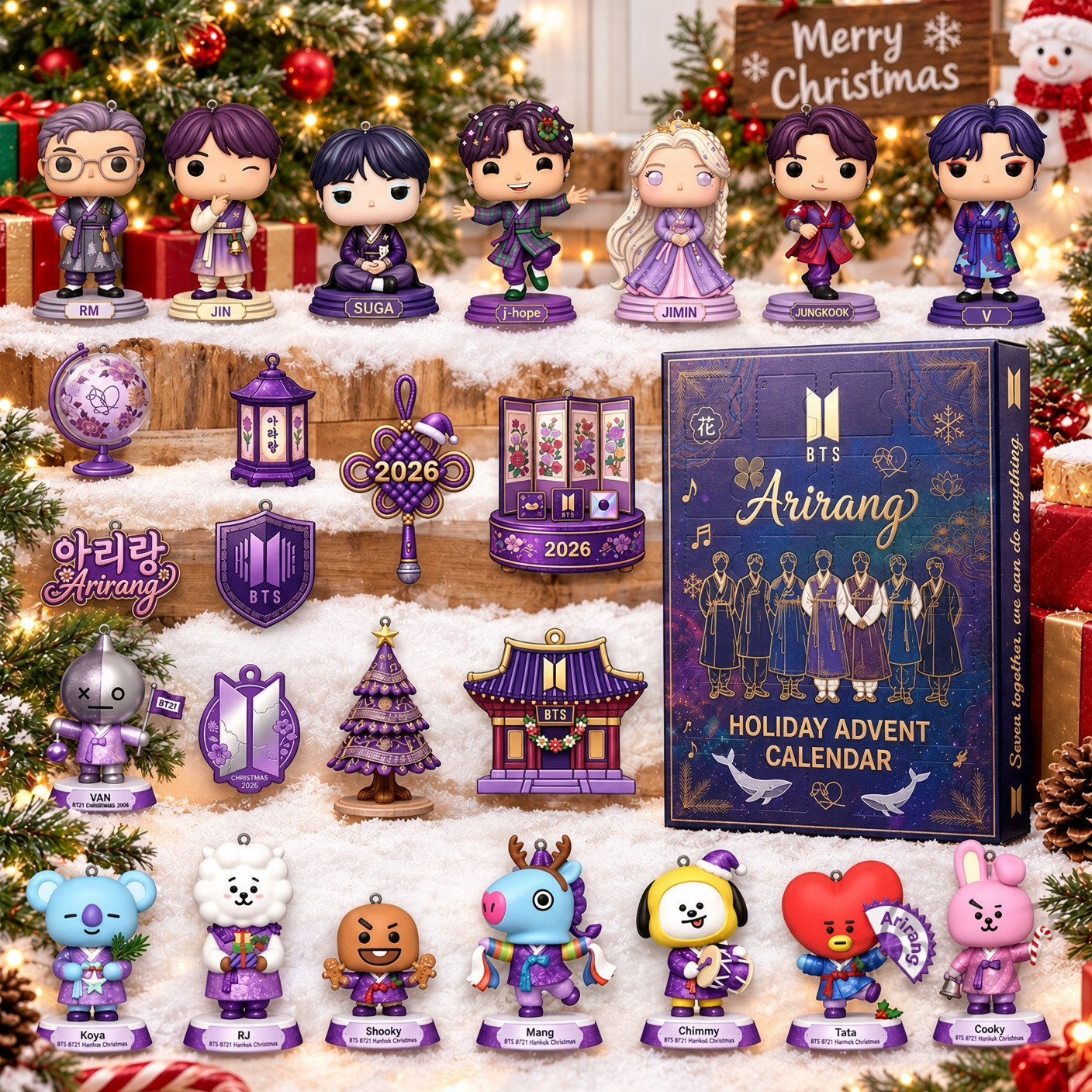 BTS Arirang World Tour Holiday Advent Calendar 2026 BTS Lover Xmas Advent Calendar