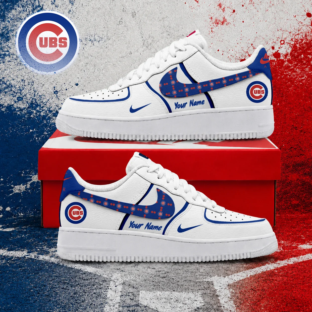 Limited Edition – Customized MLB Chicago Cubs Af1 Shoes